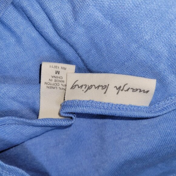 Womens Blue Marsh Landing Linen/Cotton Tank Top Size M - Picture 2 of 4